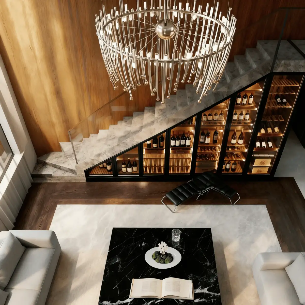 Custom Curved Stainless Steel Wine Cellar Cabinet with Single-Zone Cooling project reference