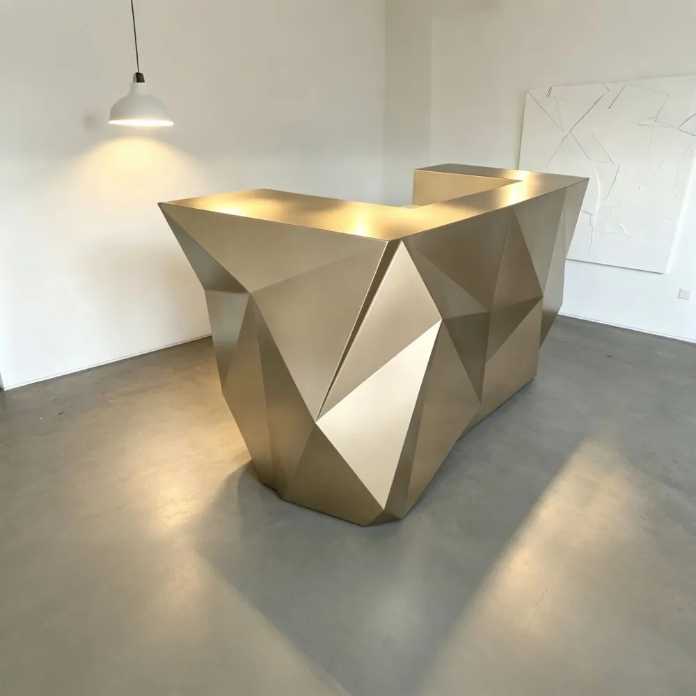 ROYAL METAL High-End Steel L-Shape Cocktail Bar Table, Water Resistant 3