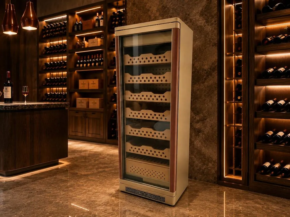 ROYAL METAL Electric Stainless Steel Cigar Cabinet 448L, Dual Zone