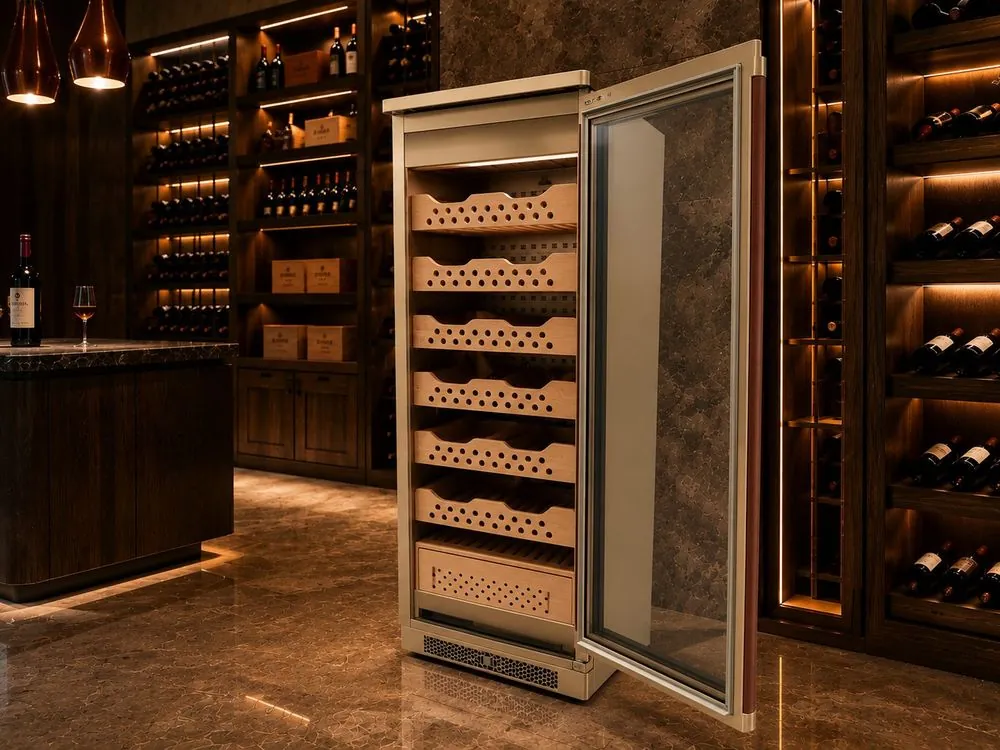 ROYAL METAL Electric Stainless Steel Cigar Cabinet 448L, Dual Zone 2