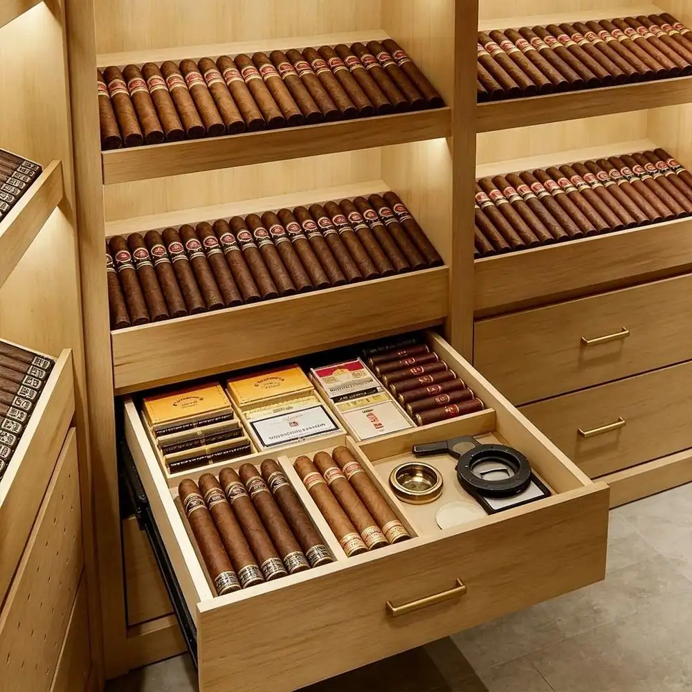 ROYAL METAL Stainless Steel Cigar Humidor Cabinet 448L Digital 3
