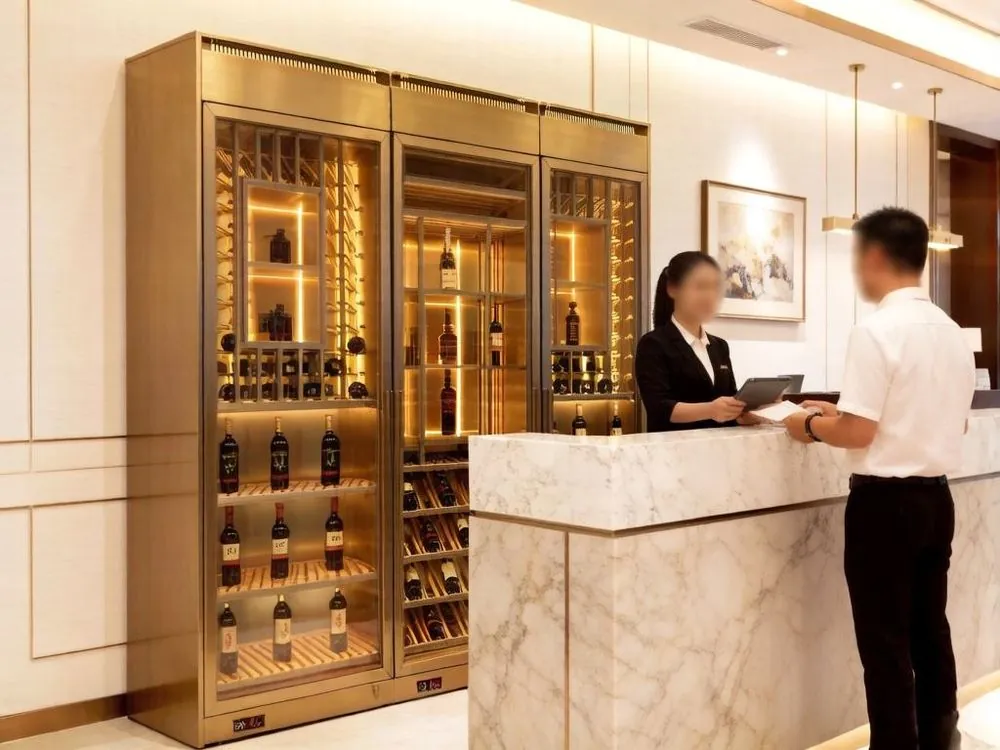 Stainless Steel Wine Cabinet 1000L Dual Zone, Glass Door