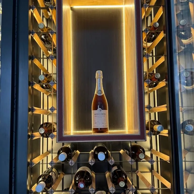 Wine Cooler Cabinet 100L, Stainless Steel Absorption Refrigerator 5
