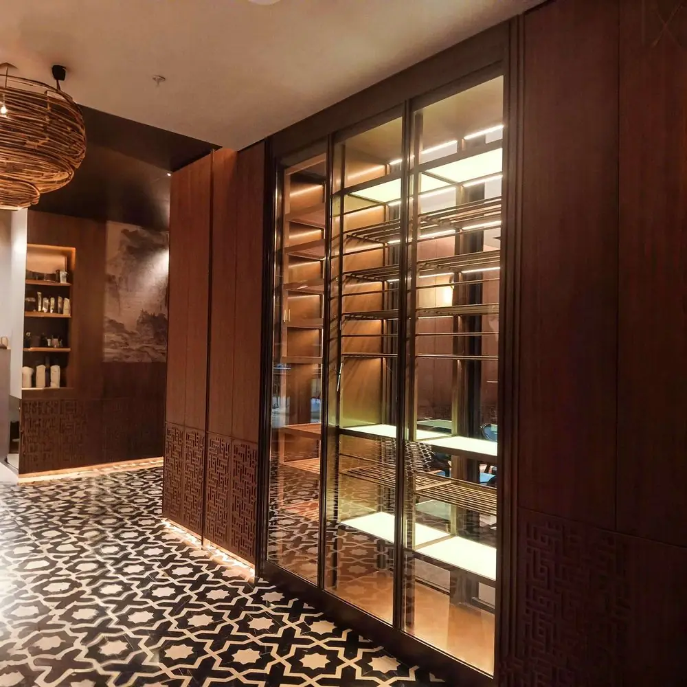 Stainless Steel Wine Cabinet with Glass Door, Display Refrigerator project detail