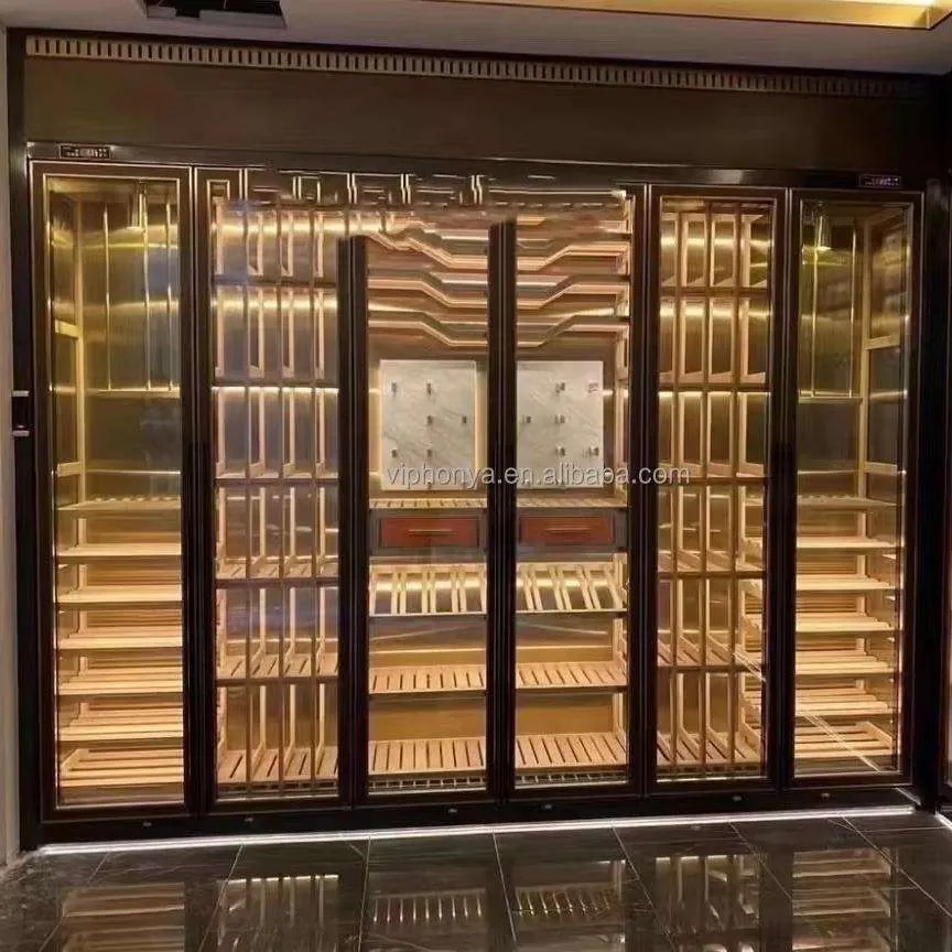 Wine Display Cabinet with Glass Door, Stainless Steel Refrigerator 3