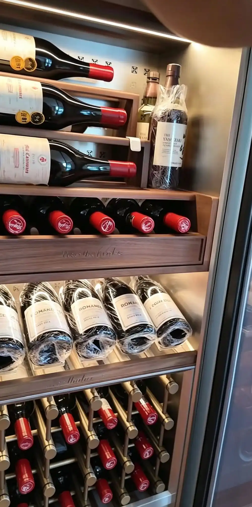 Stainless Steel Wine Refrigerator Cabinet, Dual Zone with Glass Door 5