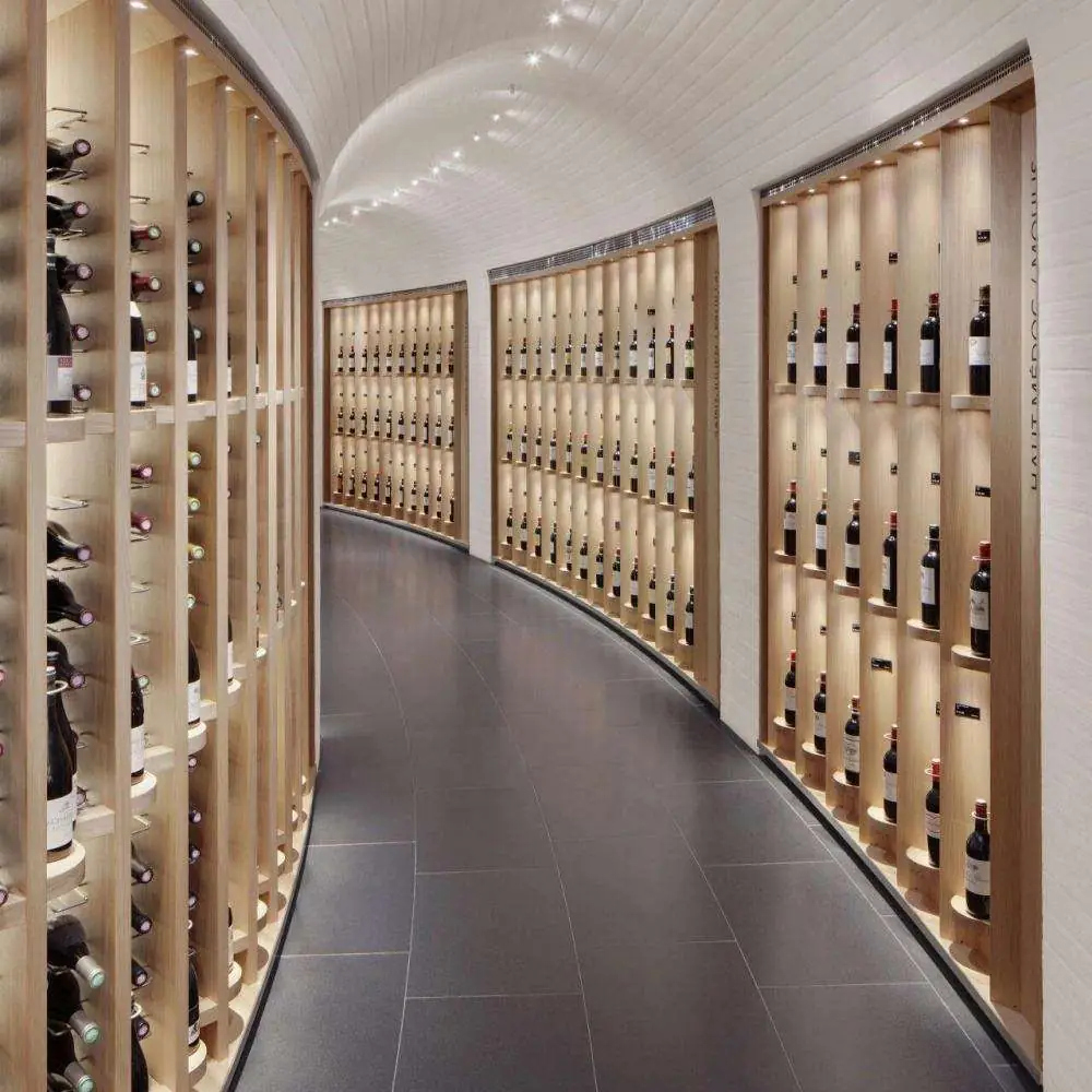 Stainless Steel Wine Cellar 200 Bottles, Solid Wood with Cooling 3