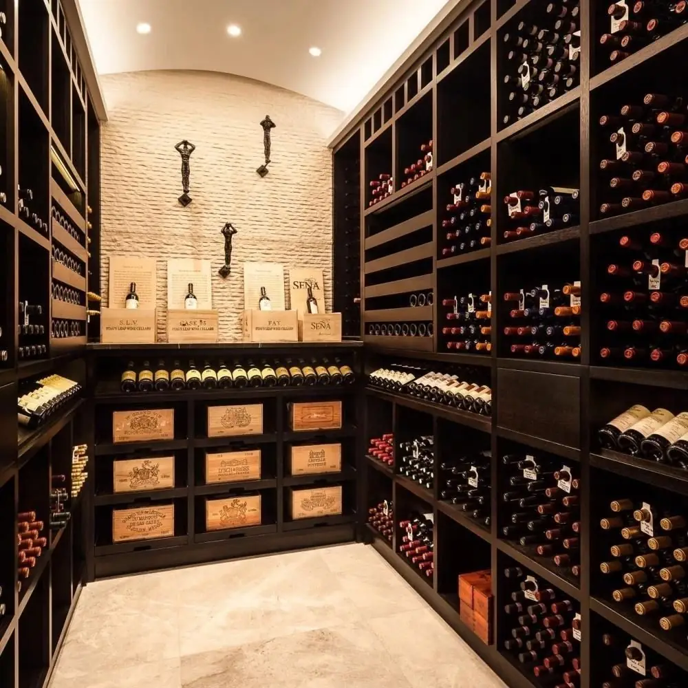 Wooden Wine Cellar for 1200 Bottles, Solid Wood Home Furniture 4