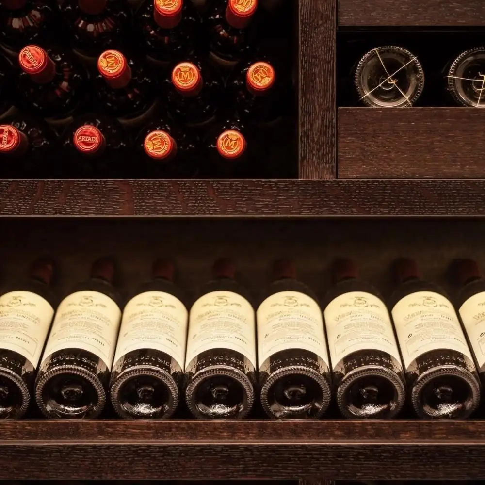 Stainless Steel Wine Cellar 120 Bottles VIP F-88, Solid Wood 3