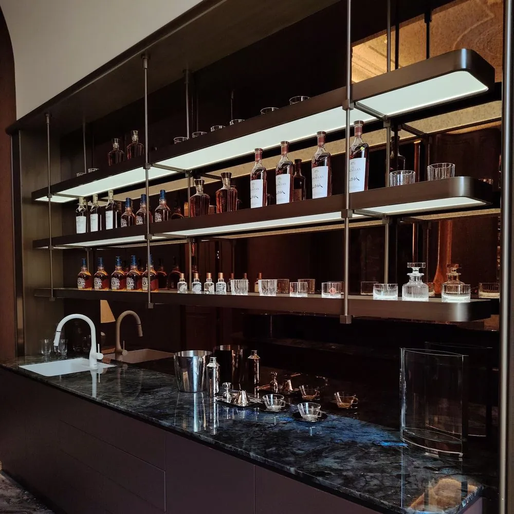 Hanging Wine Rack for Counter Top, Metal Glass Cork Holder French