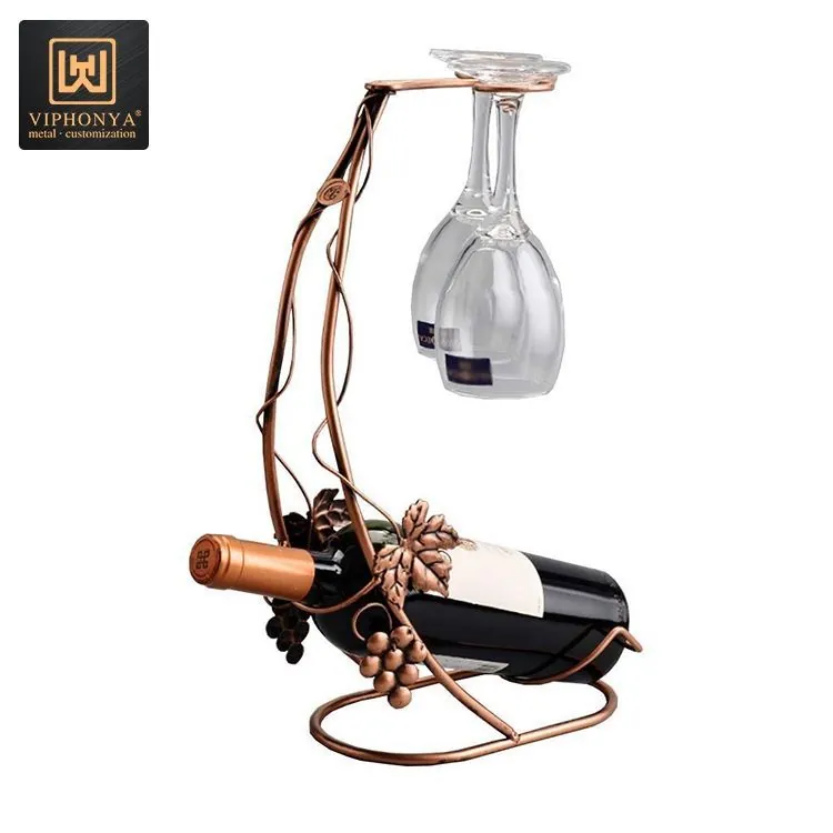 Stainless Steel Wine Rack Gold Bottle Display, Hanging Cup Custom project detail